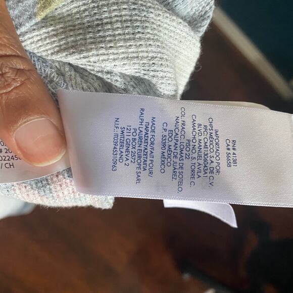 Chaps Multicolor Aztec Southwestern Thermal Waffle Knit Pullover Hoodie Size S - Picture 7 of 11